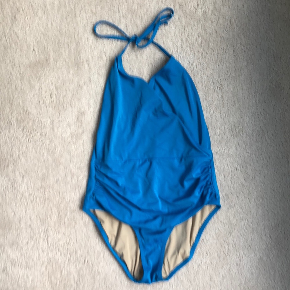 Blue jcrew one piece swimsuit